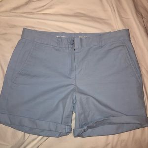 Blue Khaki Boyfriend Shorts